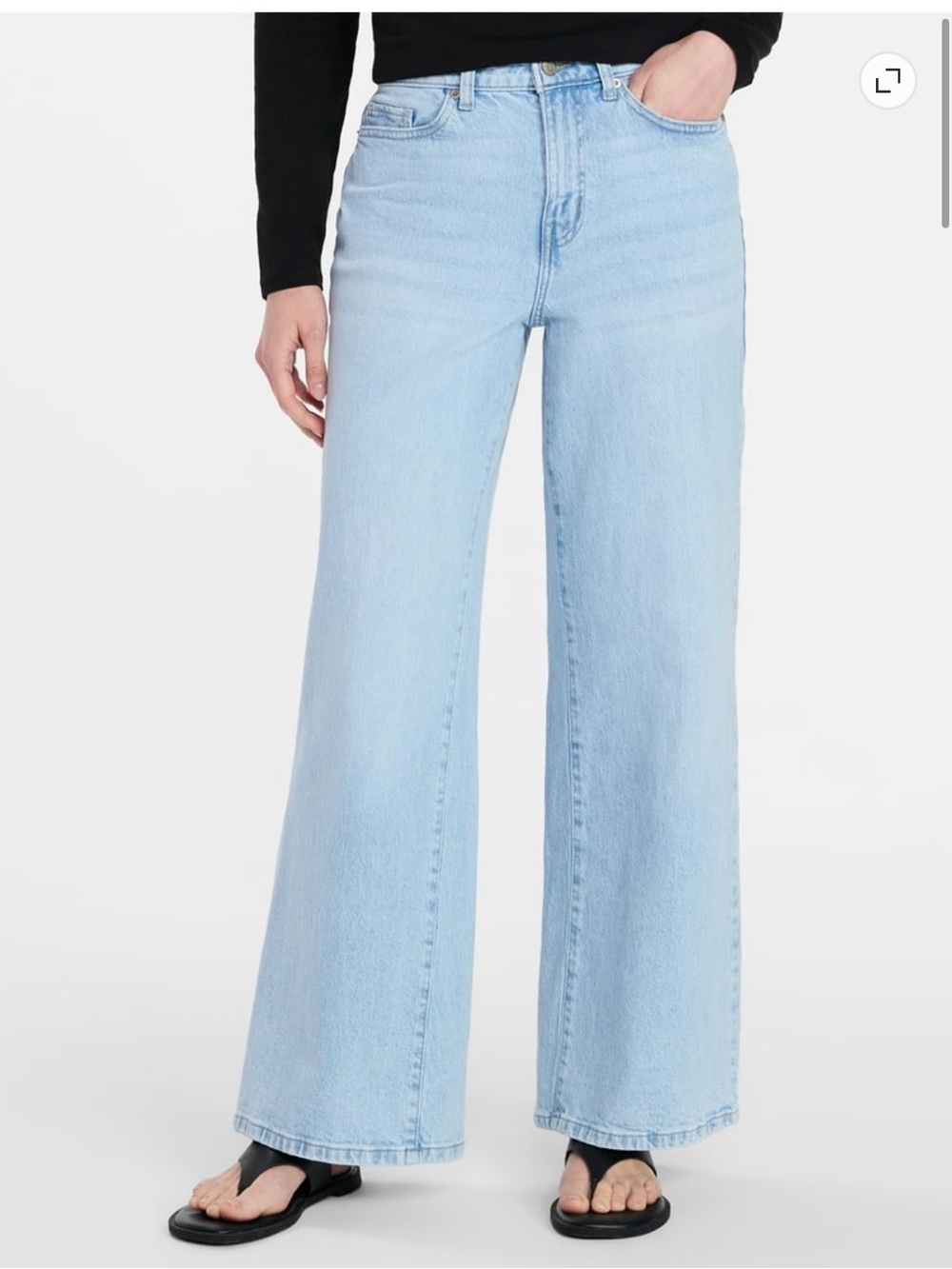 Time and Tru Light Blue High-Rise Wide-Leg Jeans